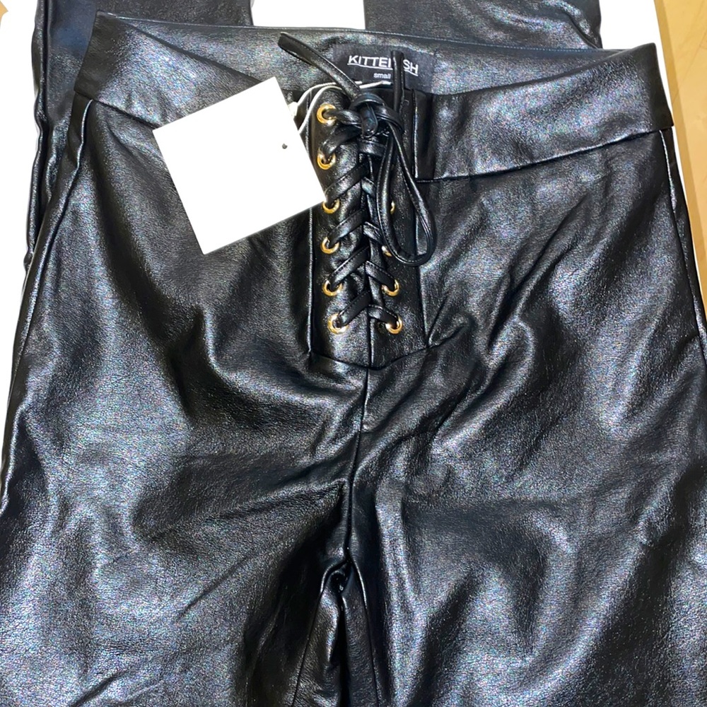 Kittenish leather pants
